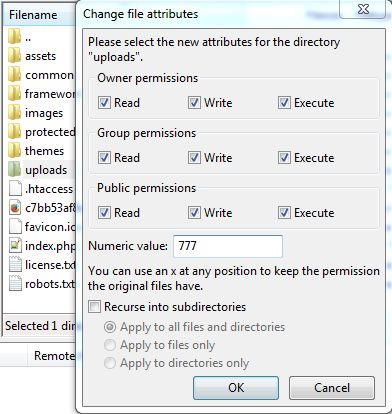 The rights 0777 for Open Real Estate files