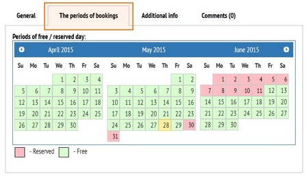 Display of booking a listing in Open Real Estate