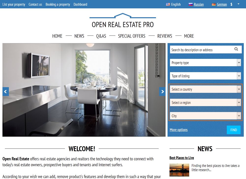 Open Real Estate - Modules - Module 'Location'