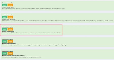 Status management of the module 'Messages' for Open Real Estate